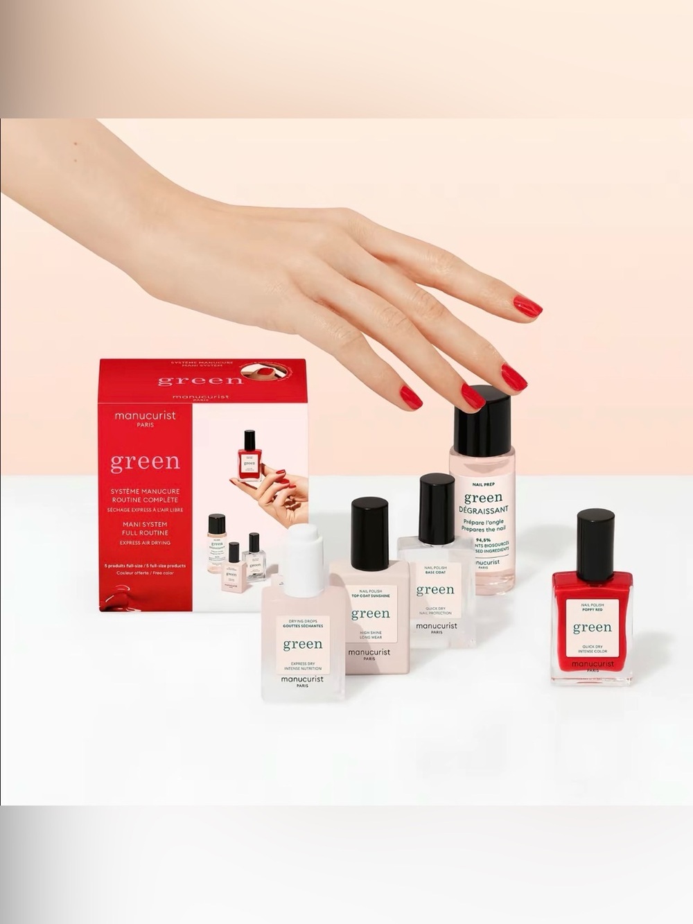 ￼ Manucurist Nail Polish Kit - At Home Manicure - Glossy Finish and Quick Dry